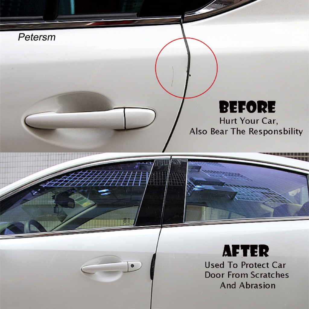 Pp 4Pcs/Set Banyak Digunakan Pelindung Tepi Pintu Untuk SUV Slim Door Edge Trim Guard Dekorasi Eksterior