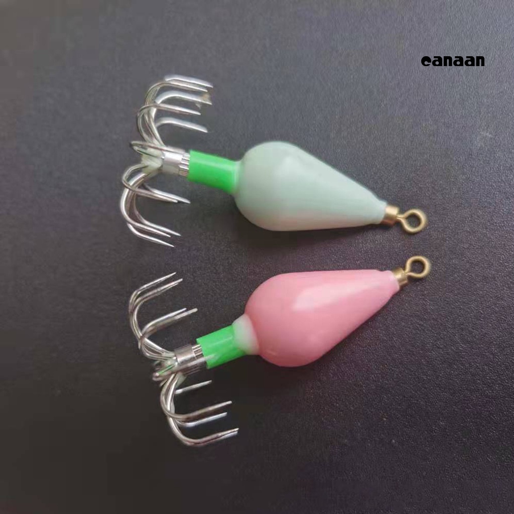 Cnn-pengait Squid Jig Lengan Cuttlefish Bahan Metal Ringan Fluorescent Kekerasan Tinggi Untuk Memancing