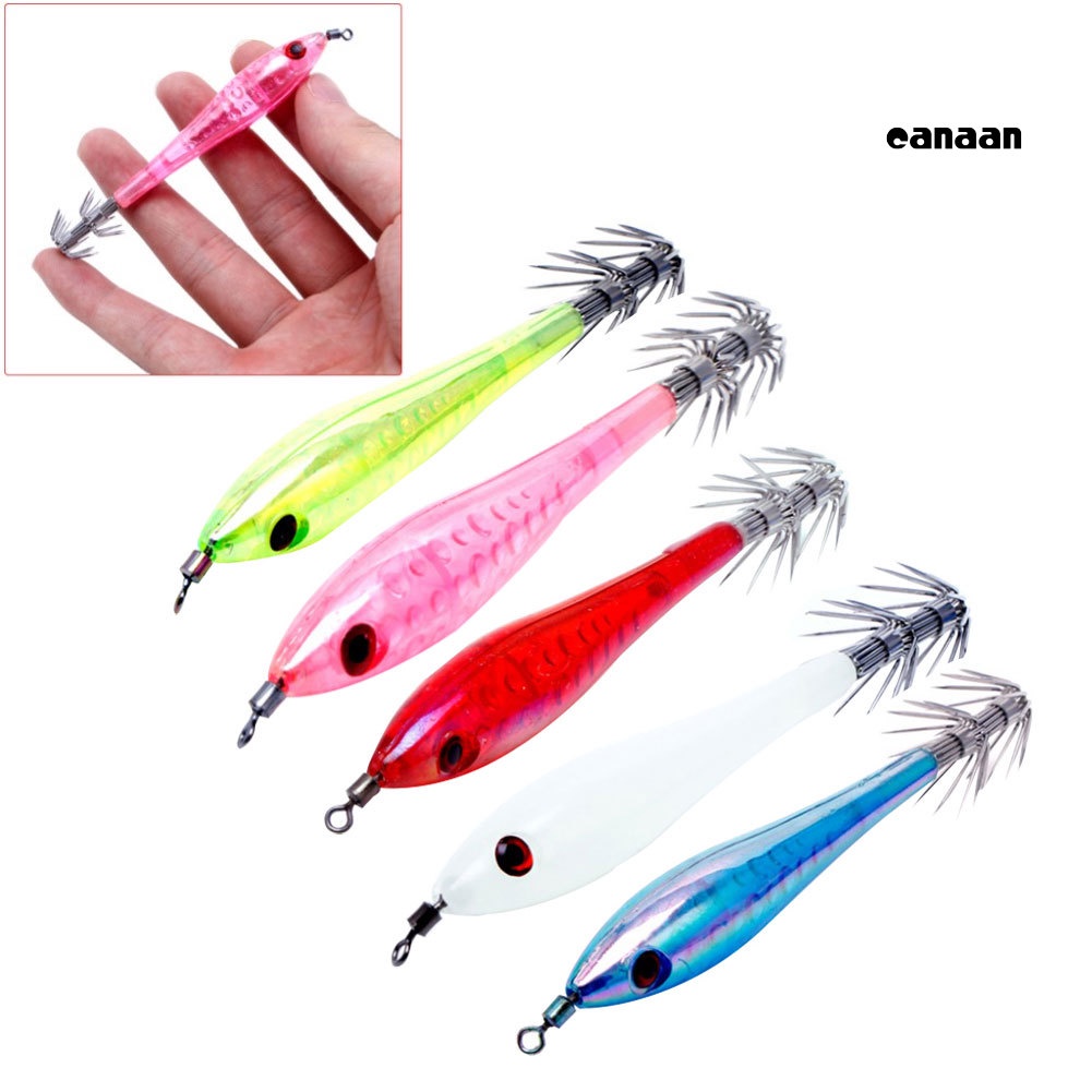 Cnn-5pcs 10 cm Luminous Squid Hook Cuttlefish Memancing Keras Lure Tackle Jigging Umpan