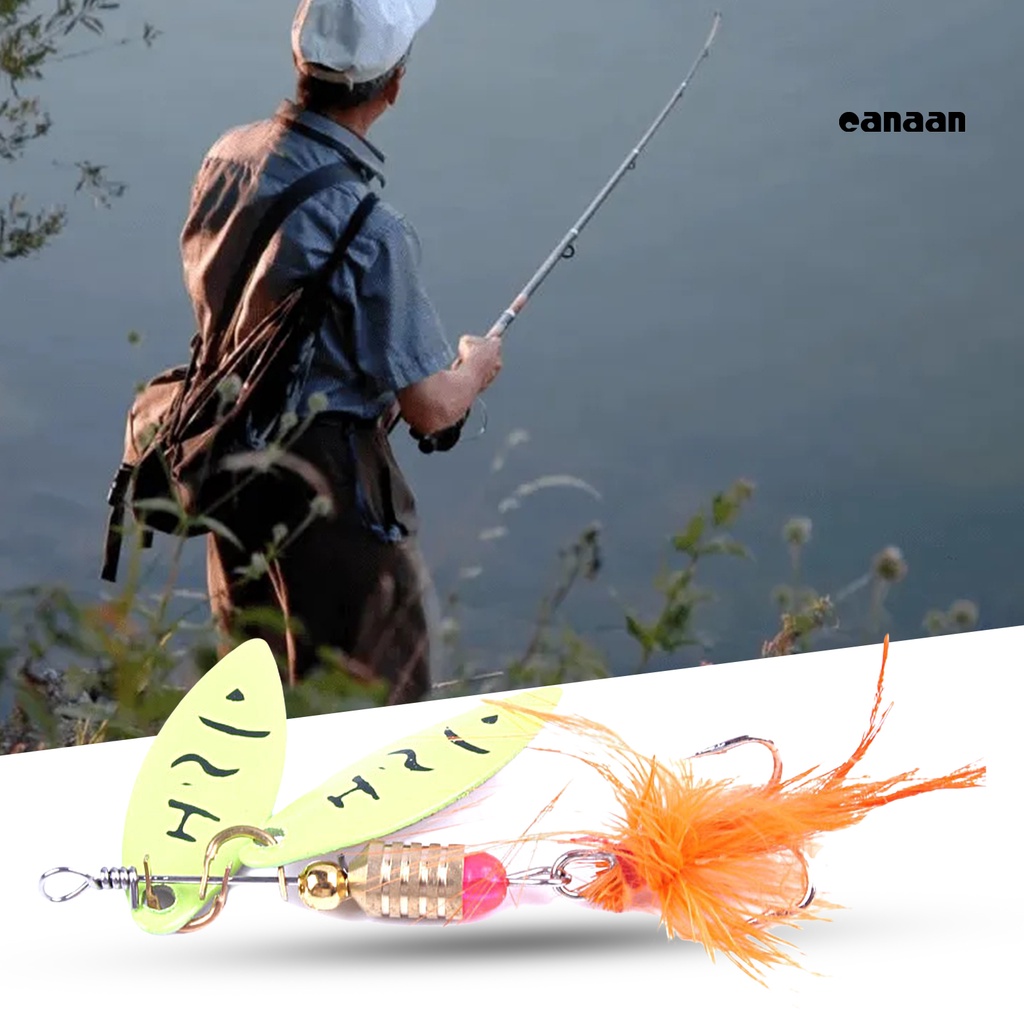 Cnn-4.5g Sequin Umpan Kait Tajam Dengan Simulasi Bulu Angling Daun Berputar Sequin Lures Untuk Memancing Outdoor
