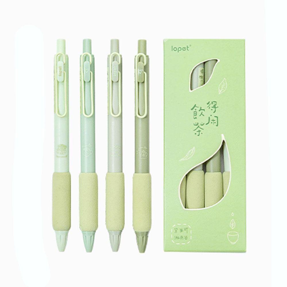 Fishstick Soft Gel Pen Set Tinta Hitam 0.5mm Warna Matcha Alat Tulis Siswa Tidak Sakit Di Jari Bolpoin