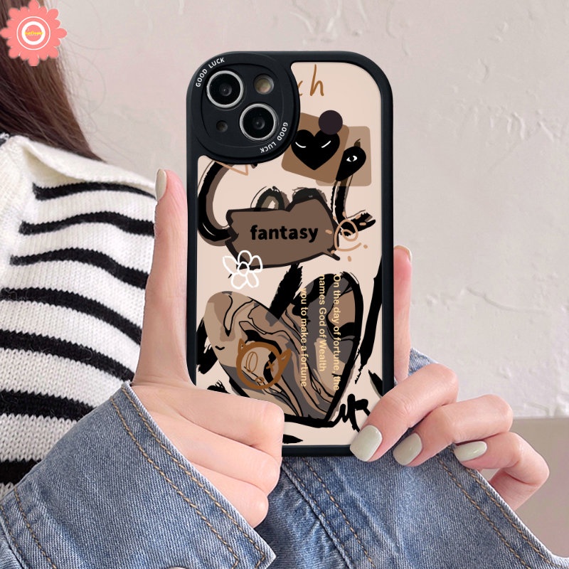 Phone Case For Infinix Hot 11 10s 11s 9 Play 10 10T Hot 10 Lite Infinix Smart 5 6 Note 8 Fantasy Graffiti Love Heart Trendy Brand Comme des Garcons Tpu Soft Back Cover