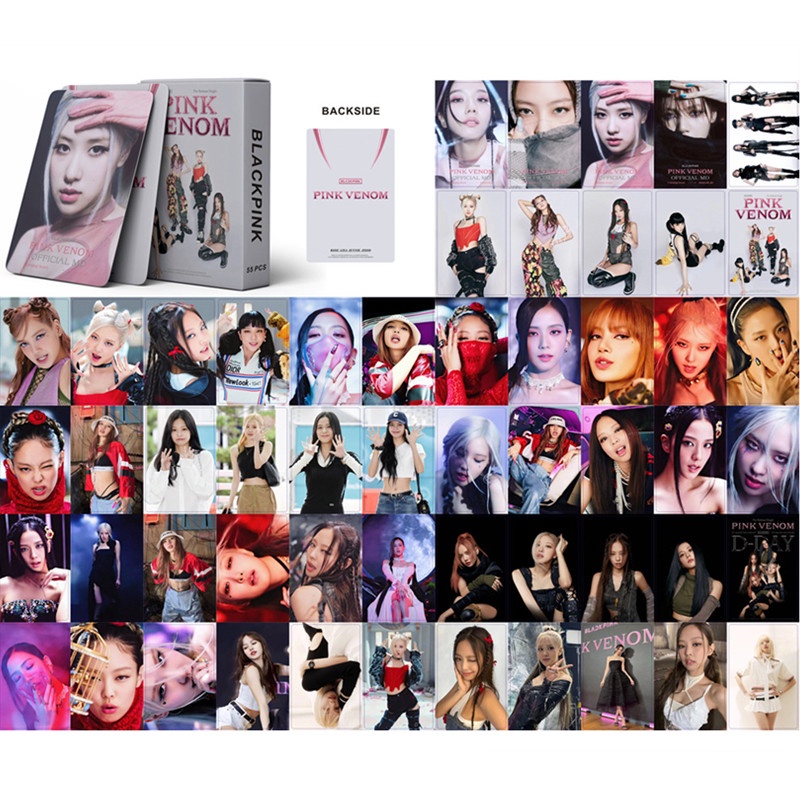 55pcs/box Kpop Blackpink Album BORNPINK Photocards JISOO JENNIE LISA SUGA V JIN Karakter Foto Koleksi LOMO Card Set Blackpink