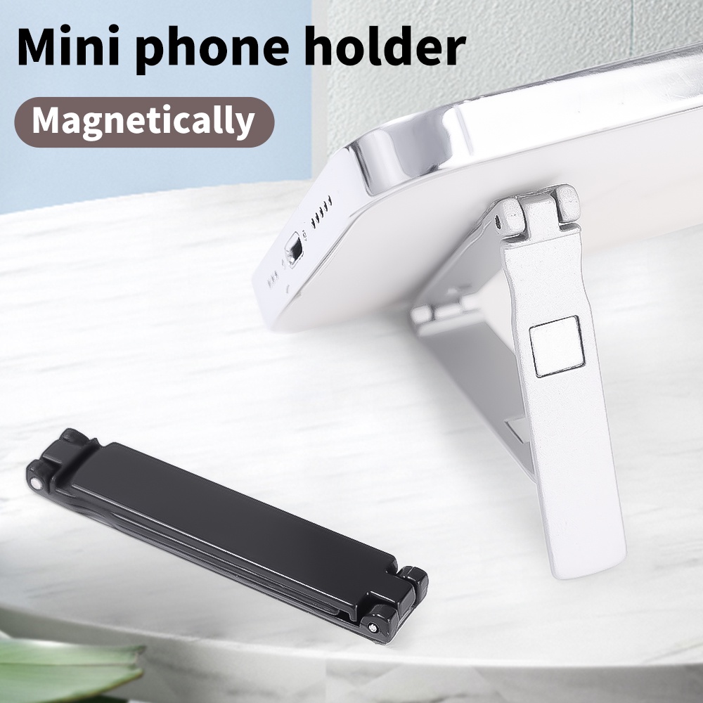 Ganda Buka Kata Menarik Tak Terlihat Bracket Ponsel/Stiker Belakang Lipat Ultra-Tipis Dudukan Ponsel/Malas Mini Logam Lipat Penyangga Ponsel/Aksesoris Ponsel