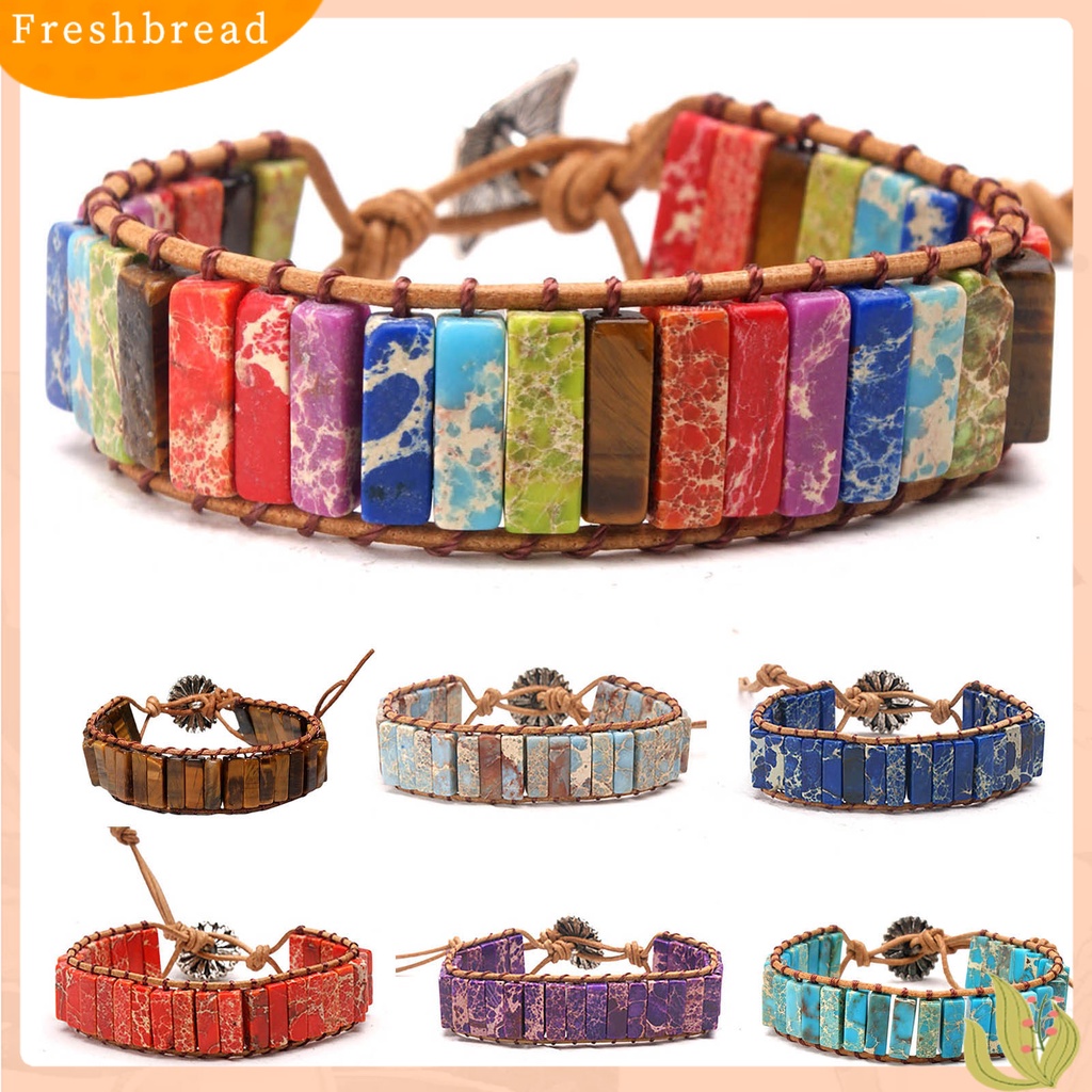 &lt; Freshbread &gt; Adjustable Handmade Wanita Gelang Tali Kuat Warna-Warni Alami Shell Anyaman Gelang Aksesoris Perhiasan