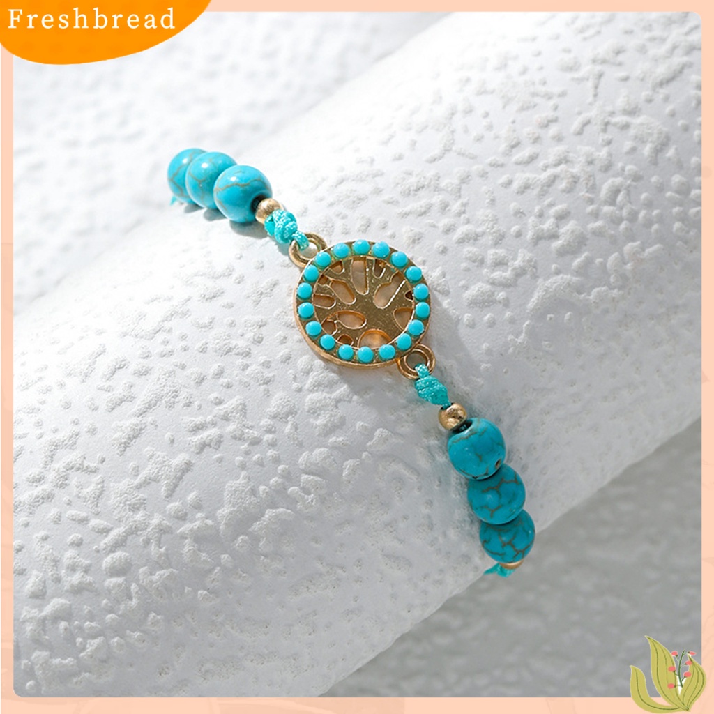 &lt; Freshbread &gt; Gelang Wanita Perhiasan Manik-Manik Hati Imitasi Turquoise Gelang Warna Cerah Untuk Pesta