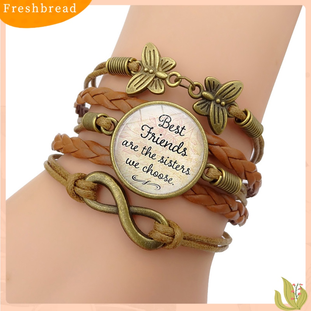 &lt; Freshbread &gt; Gelang Gaya Retro Multi-layer Brown Women Vintage Bracelets Untuk Sahabat