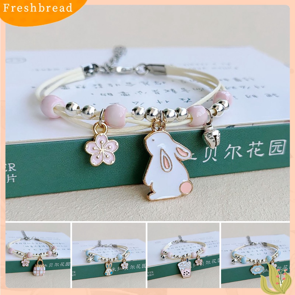 &lt; Freshbread &gt; Fashion Gelang Minimalis Indah Pengerjaan Halus Indah Menggemaskan Sehari-Hari Memakai Paduan Kartun Kelinci Kid Gelang Untuk Anak Perempuan