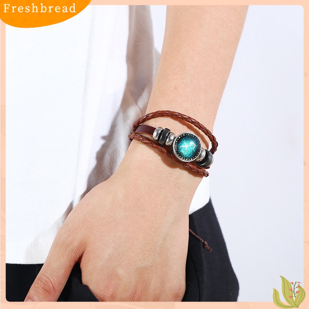 &lt; Freshbread &gt; Gelang Tali Rantai Adjustable Retro 12rasi Bintang Braided Bracelet Untuk Pesta