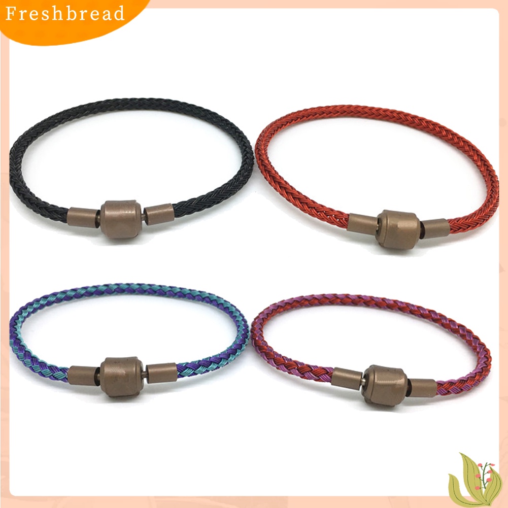 &lt; Freshbread &gt; Minimalis Pria Wanita Menenun Tali Kawat Gelang Bangle Perhiasan Hadiah Ulang Tahun