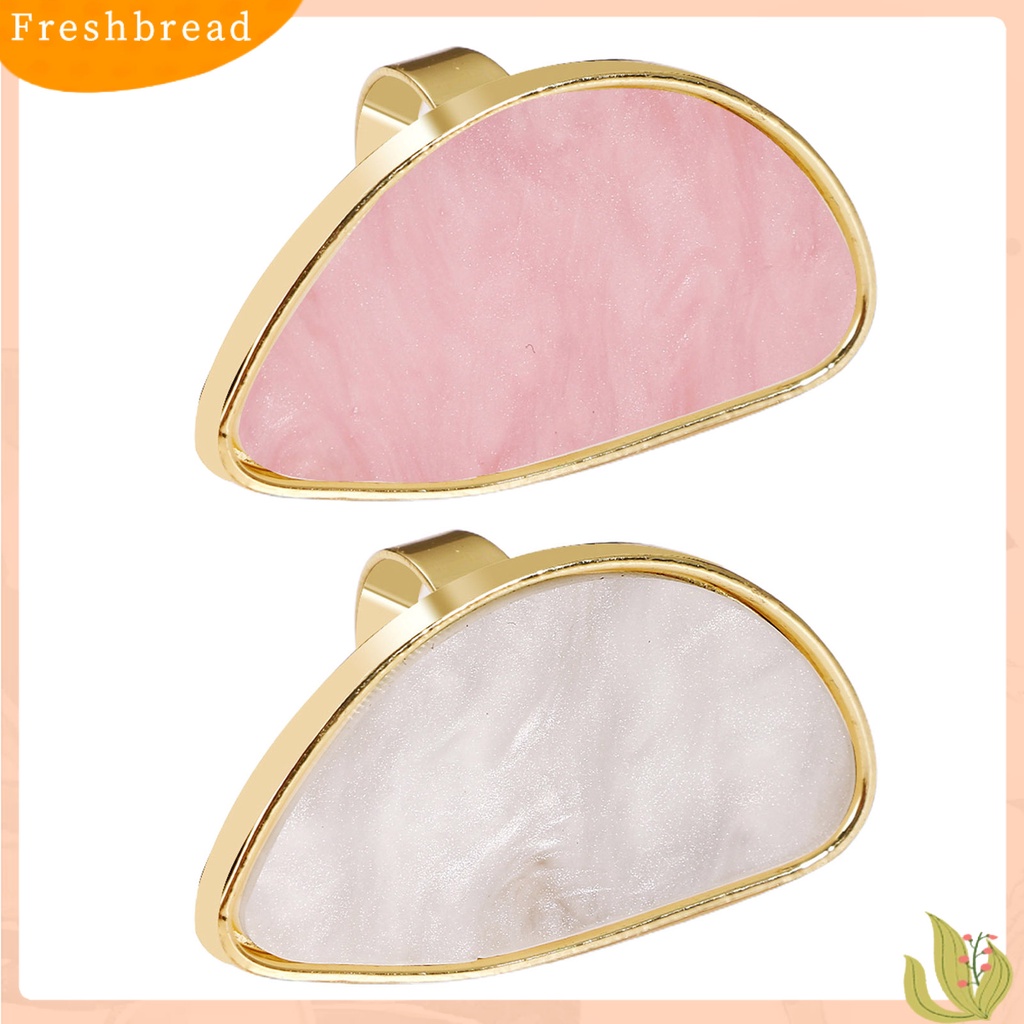 &lt; Freshbread &gt; Cincin Fashion Warna Cerah Artistik Hias Agate Decor Open Ring Untuk Pesta