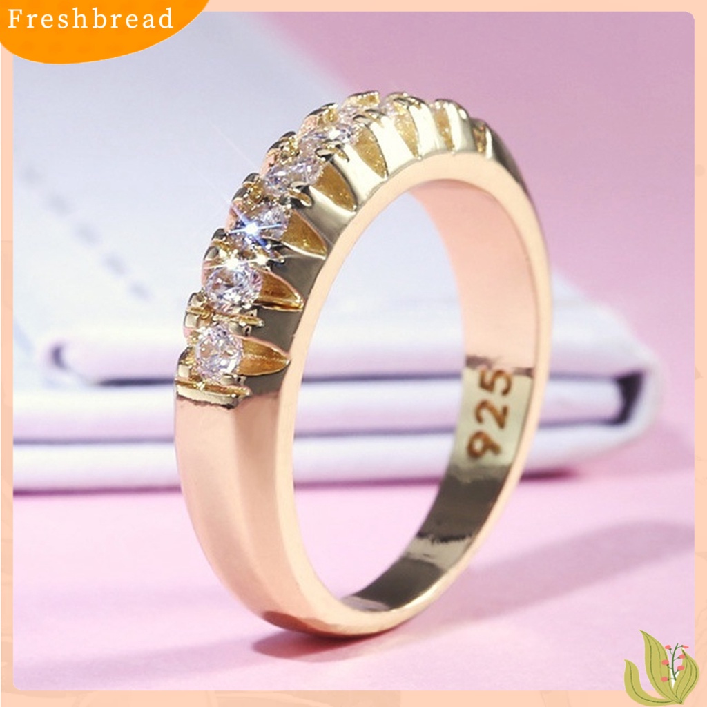 &lt; Freshbread &gt; Perhiasan Fashion Wanita Kreatif Jari Dekorasi Alloy Baris Tunggal Geometri Cincin Untuk Pernikahan