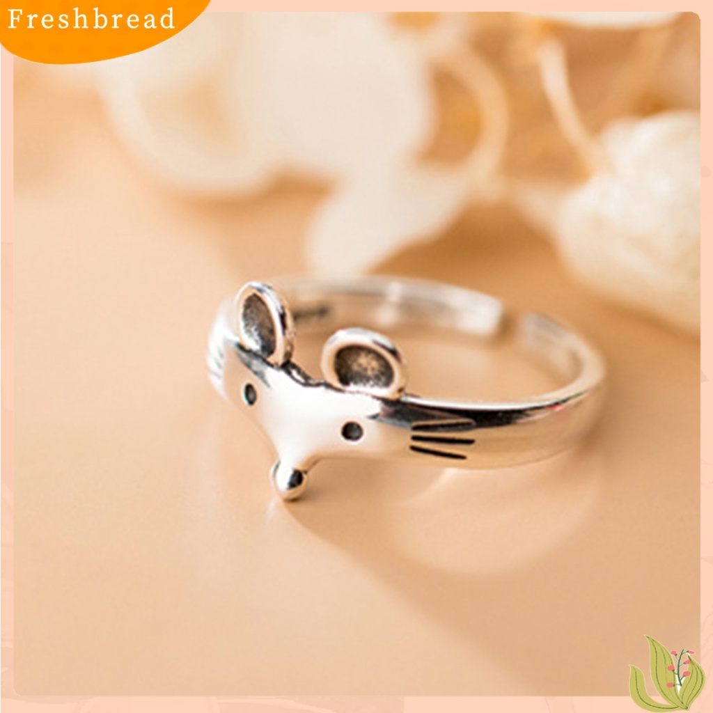 &lt; Freshbread &gt; Wanita Cincin Tikus Perhiasan Vintage Pembukaan Adjustable Finger Ring Untuk Pesta Perjamuan Prom