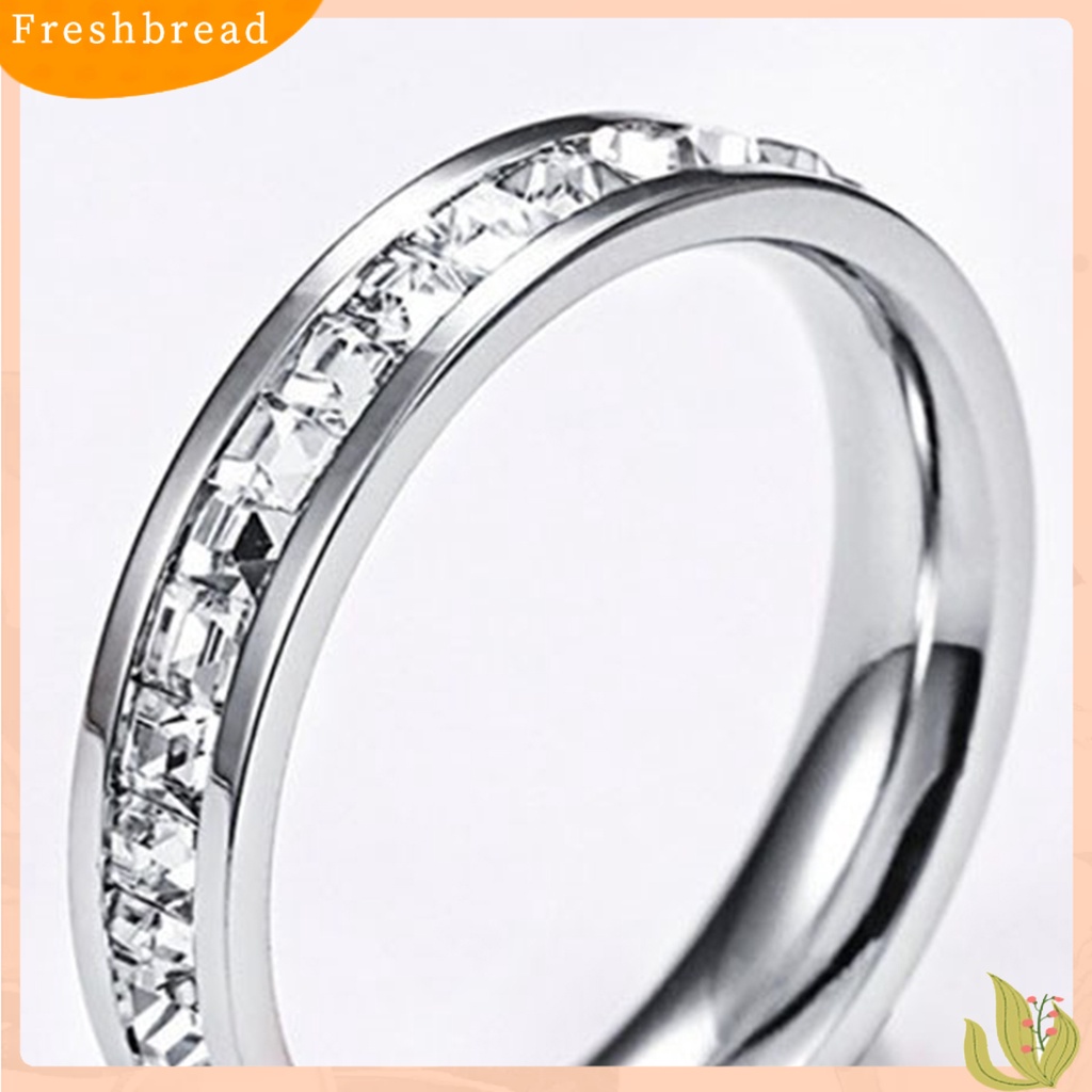 &lt; Freshbread &gt; Wanita Cincin 2-layers Minimalis Dipoles Mungil Hadiah Mewah Emas Warna Perak Berkilau Berlian Imitasi Dewasa Jari Cincin Perhiasan Fashion