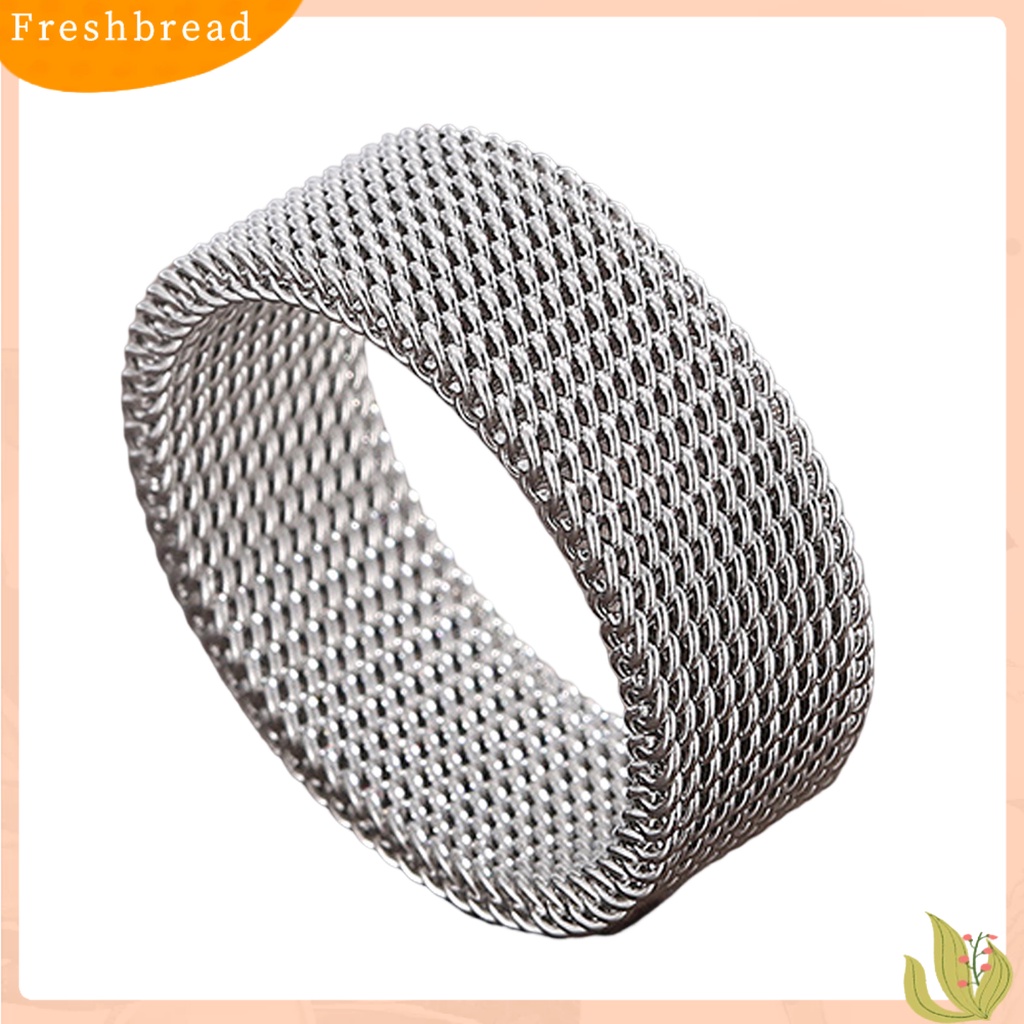 &lt; Freshbread &gt; Cincin Jari Gaya Sederhana Warna Hidup Semua Pertandingan Bebas Alergi Ringan Hias Stainless Steel Temperamen Kilau Terang Unisex Finger Ring Untuk Pria