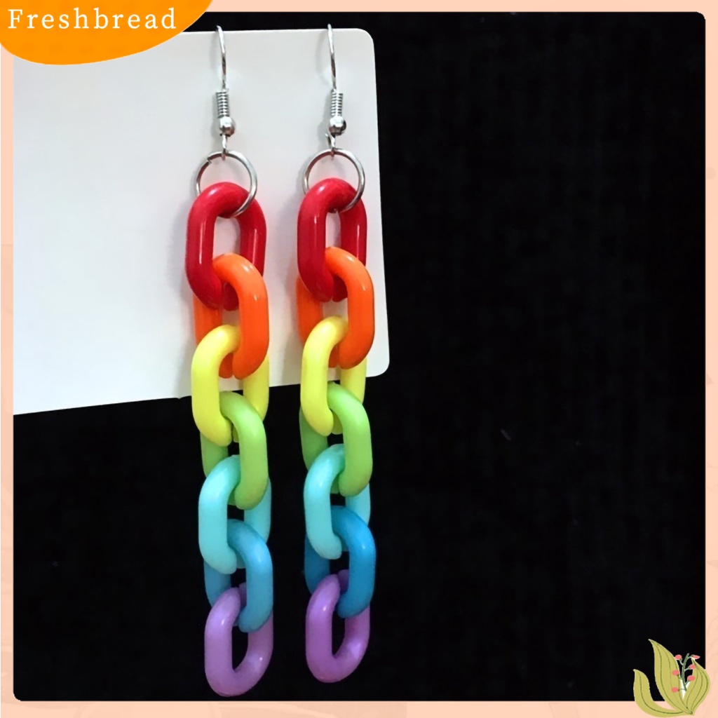 < Freshbread > Ear Hook Warna Permen Kreatif Akrilik Panjang Menjuntai Liontin Telinga Gaya Untuk Pesta