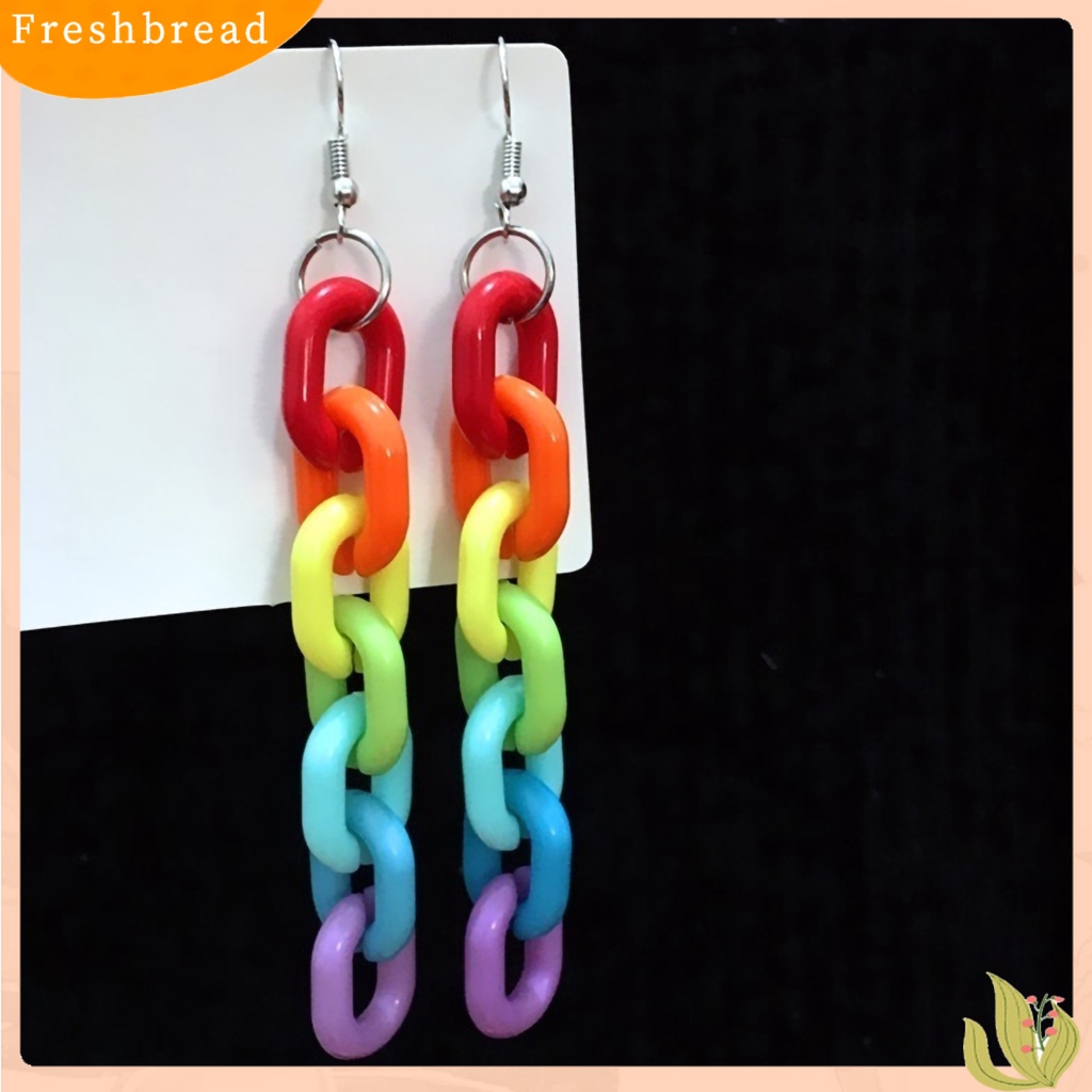 &lt; Freshbread &gt; Ear Hook Warna Permen Kreatif Akrilik Panjang Menjuntai Liontin Telinga Gaya Untuk Pesta