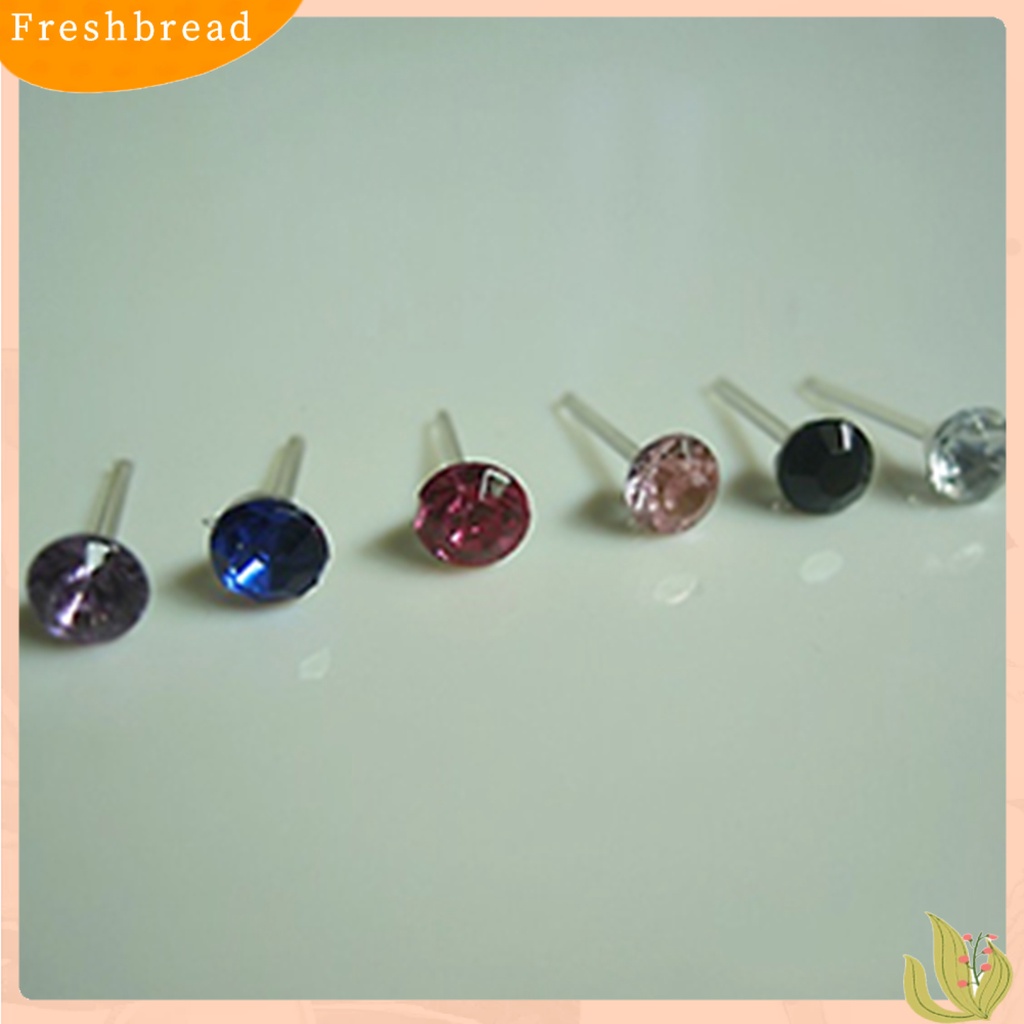 &lt; Freshbread &gt; 20pasang Anting Tusuk Berlian Imitasi Hias Perhiasan Cantik Bebas Alergi Ear Studs Untuk Pesta