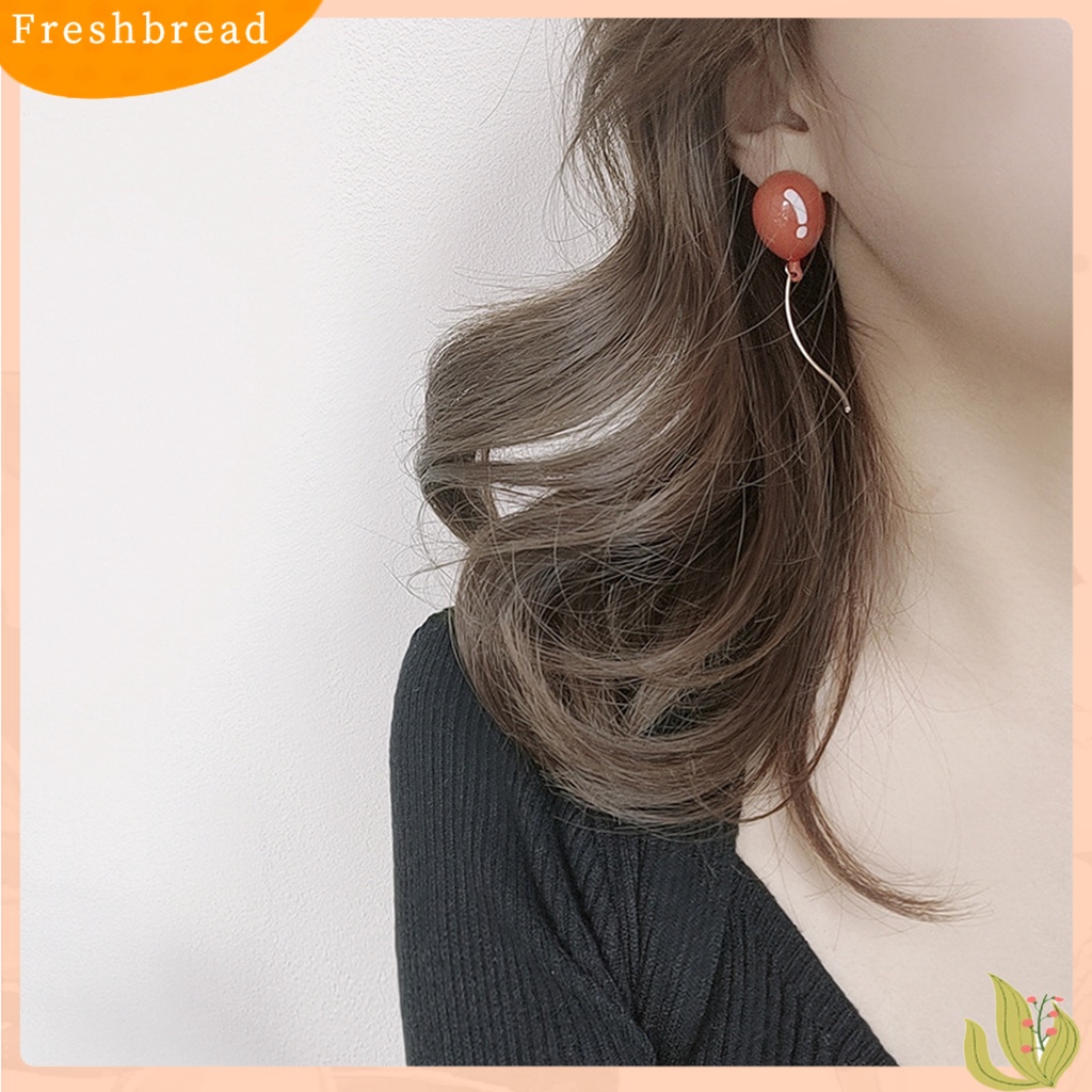 &lt; Freshbread &gt; Anting Wanita Bentuk Balon Rumbai Lucu Dicat Geometris Menjuntai Earrings Untuk Pakaian Sehari-Hari