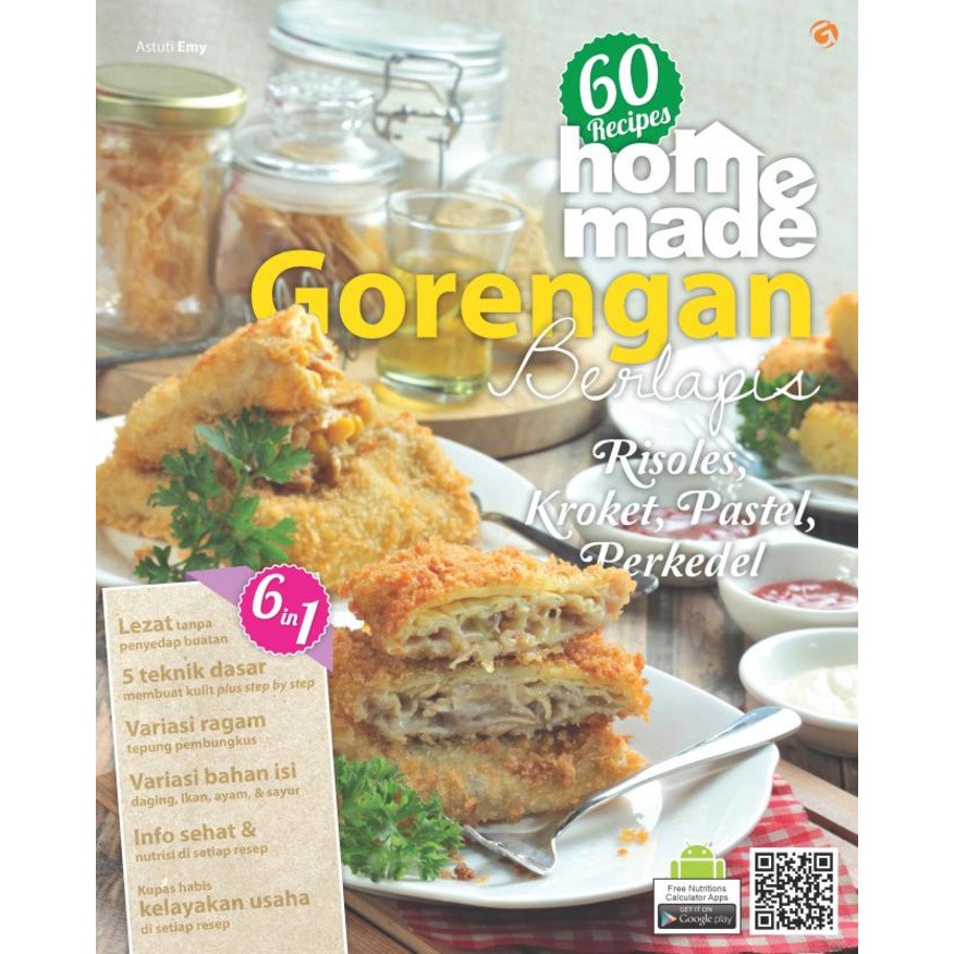 Book 60 Recipes Homemade Gorengan Berlapis: Risoles, Kroket, Pastel, Perked