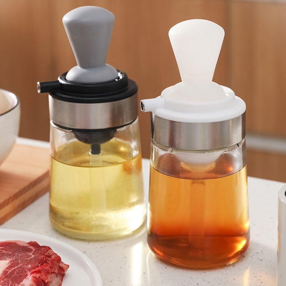 R-FLOWER Botol Minyak Untuk Aksesoris Dapur Kitchen Dengan Kuas Silikon Alat BBQ