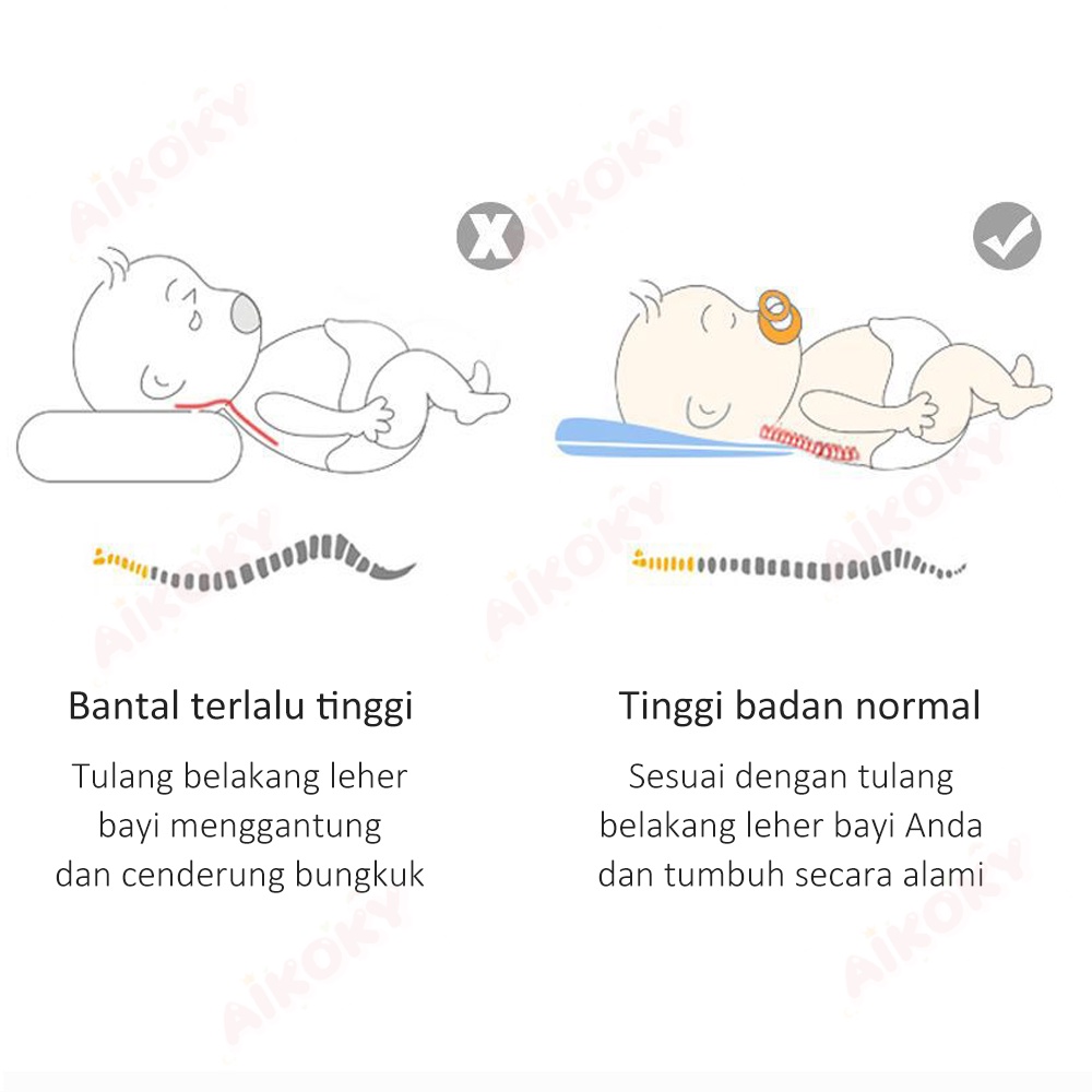 Aikoky Bantal Anti Peyang Untuk Bayi Bentuk Hati