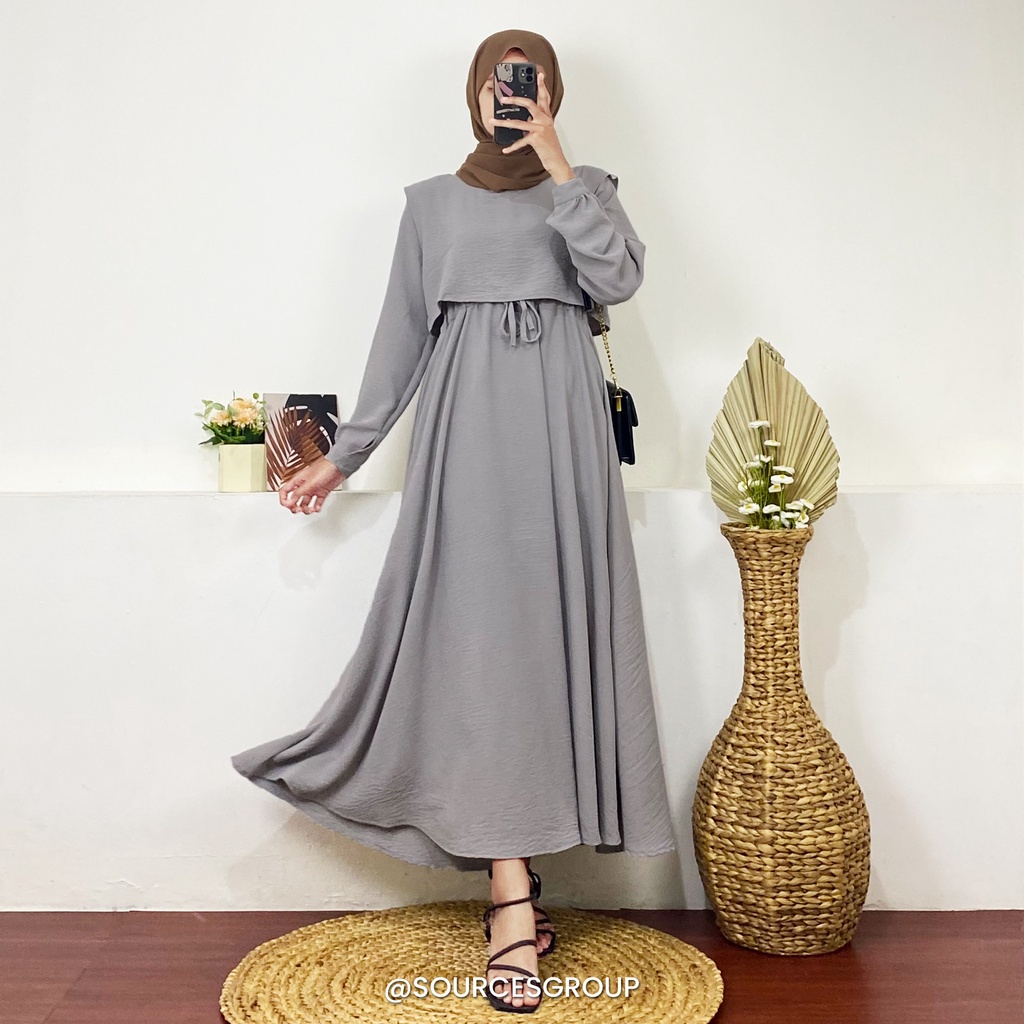 NEW gamis modern terbaru 2023 gamis polos simple dan modis gamis anak perempuan