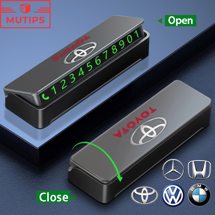 Kotak Plat Nomor Telepon Parkir Mobil Hidden Luminous Holder Toyota Honda Nissan Wuling