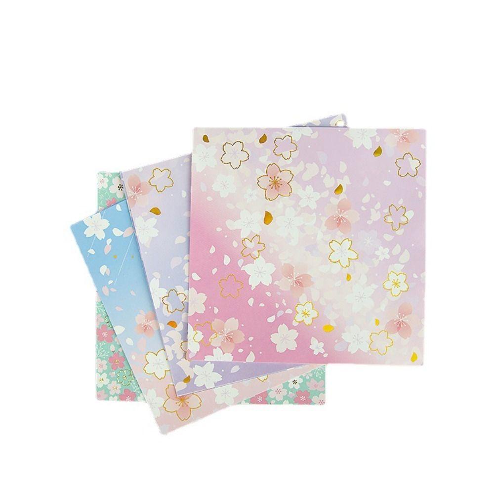 Lanfy Origami paper Pink Premium Scrapbook Kertas-Potong Motif Sakura Kreativitas Latihan Craft paper