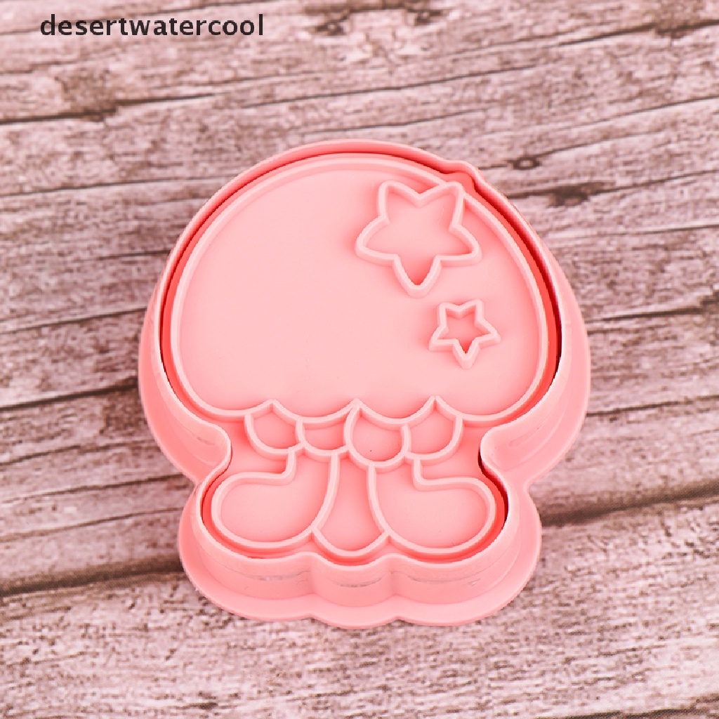 Deid 6Pcs/Set Cetakan Kue Kering Mermaid Shell Kuda Laut DIY Plastik Fondant Cake Molds Martijn