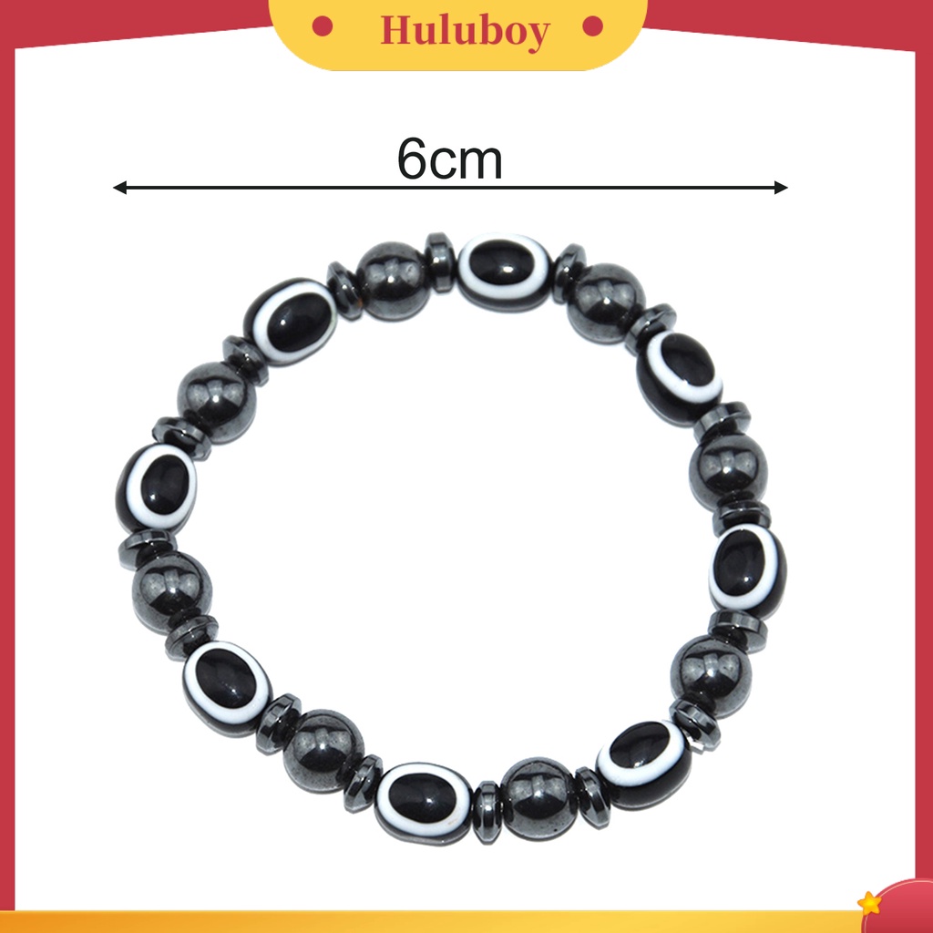 {Ready Stock} ic Gelang Unisex Menurunkan Berat Badan Hematite Eyes Healing Beads Stretch Bangle