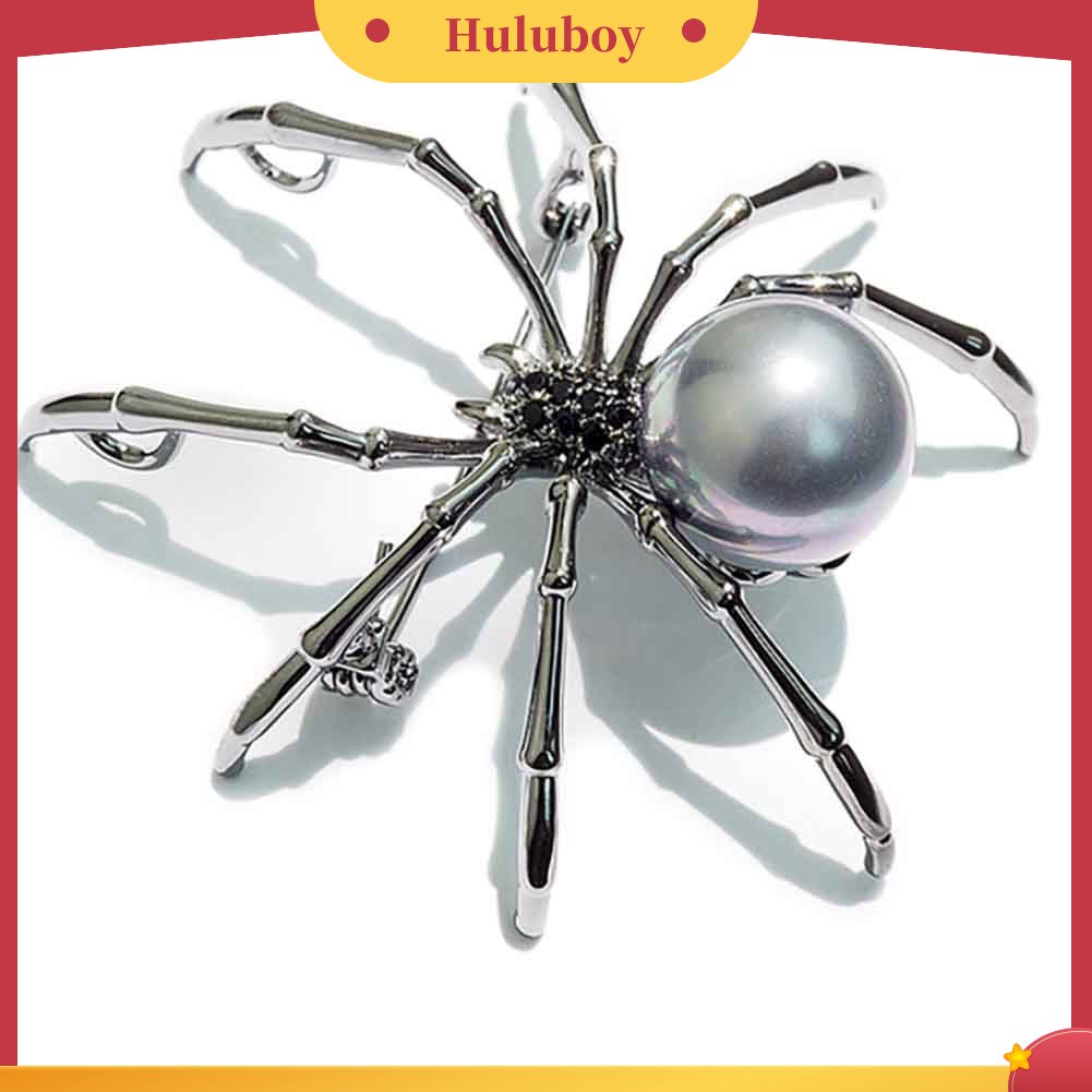 {Ready Stock} Fashion Wanita Berlian Imitasi Mutiara Imitasi Spider Bros Pin Korsase Lapel Perhiasan Hadiah