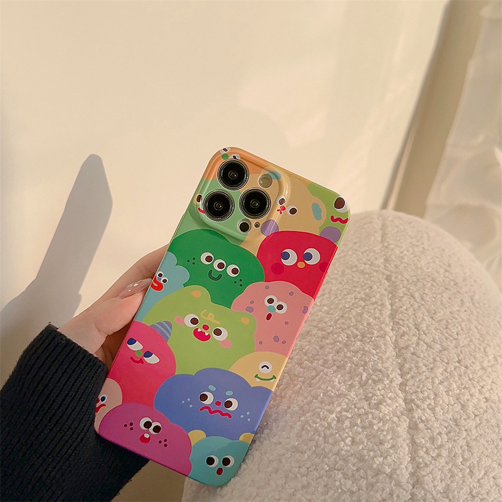 Casing Monster Lucu OPPO A17 A57 2022 A15 A16 A16K A54 A53 A12 A5S A7 A3S A31 A52 A59 A83 A92 A37 F9 A1K Kartun Soft Silicone Phone Cover