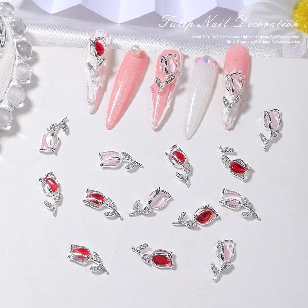 Needway   Bunga Dekorasi Kuku Wanita Pesona Kuku Manikur Aksesoris Kuku Jepang Nail Art 3D Nail Art Drills