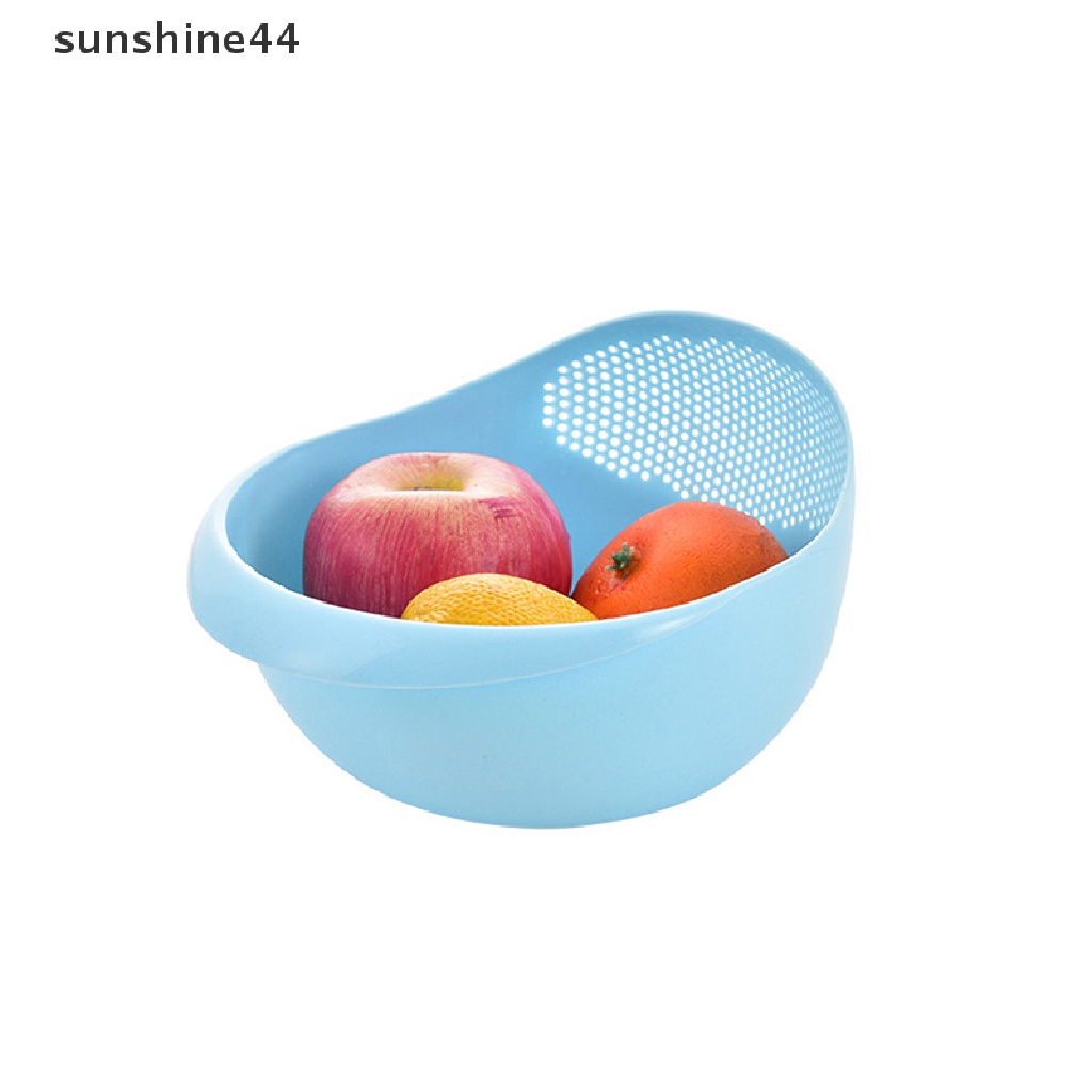 Sunshine Saringan Nasi Colander Kitchen Drain Basket Dengan Gagang Rice Bowl Strainer Basket ID