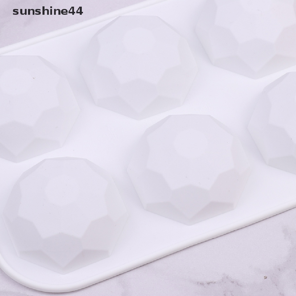 Sunshine 3D Desain Batu Permata Cokelat Cetakan Silikon DIY Diamond Mousse Moulds Baking Mold ID