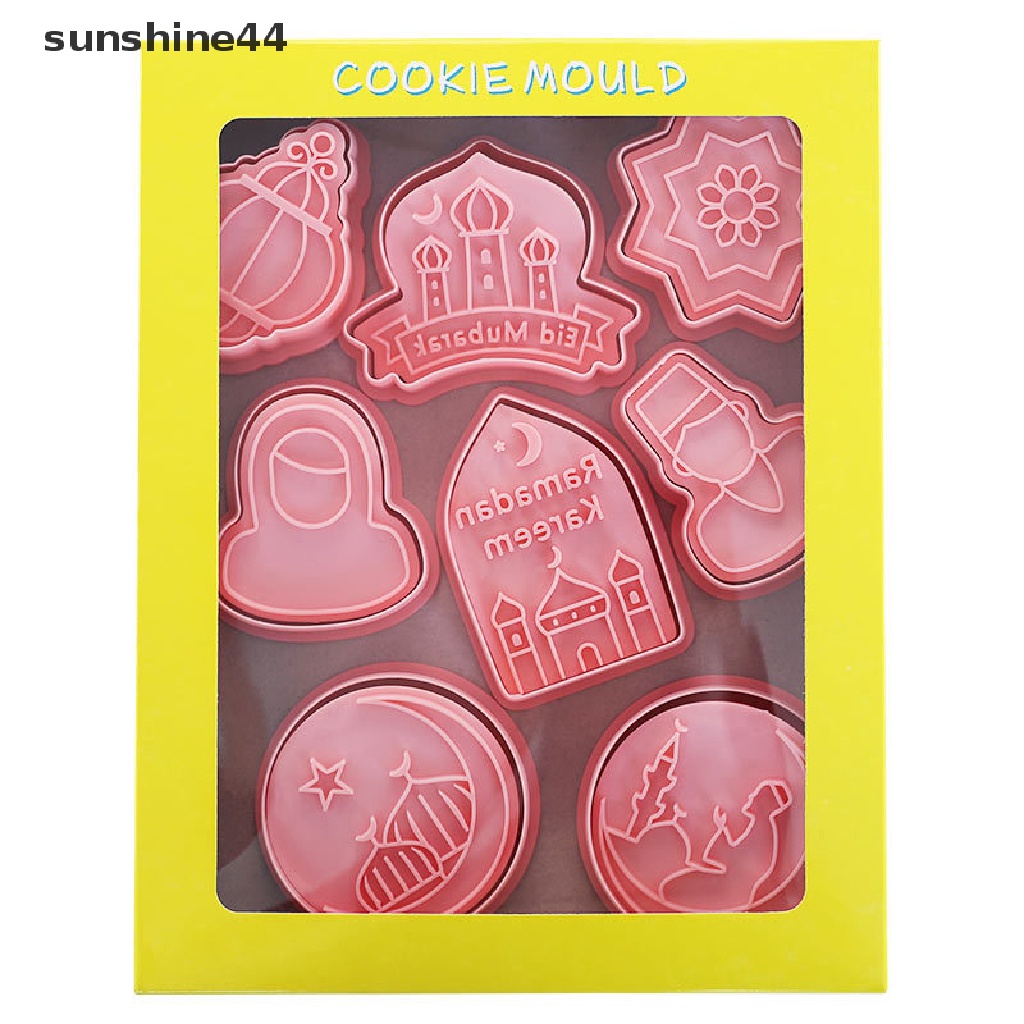 Sunshine Eid Mubarak Cetakan Biskuit Ramadhan Kareem Dekorasi Cookie Cutter Set Alat Baking ID