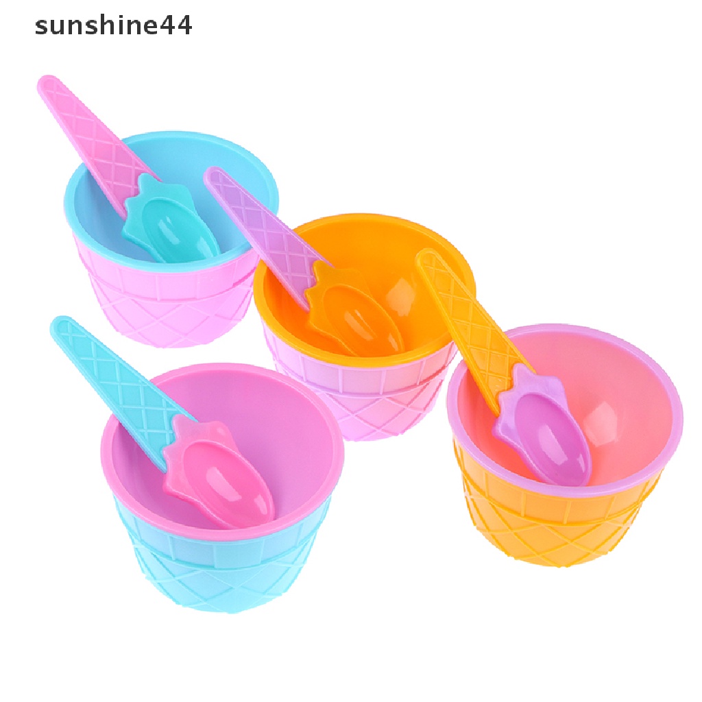 Sunshine Ice Cream Bowls Cup Kids Bowl Tempat Wadah Dessert Cetakan Pembuat Es Krim ID