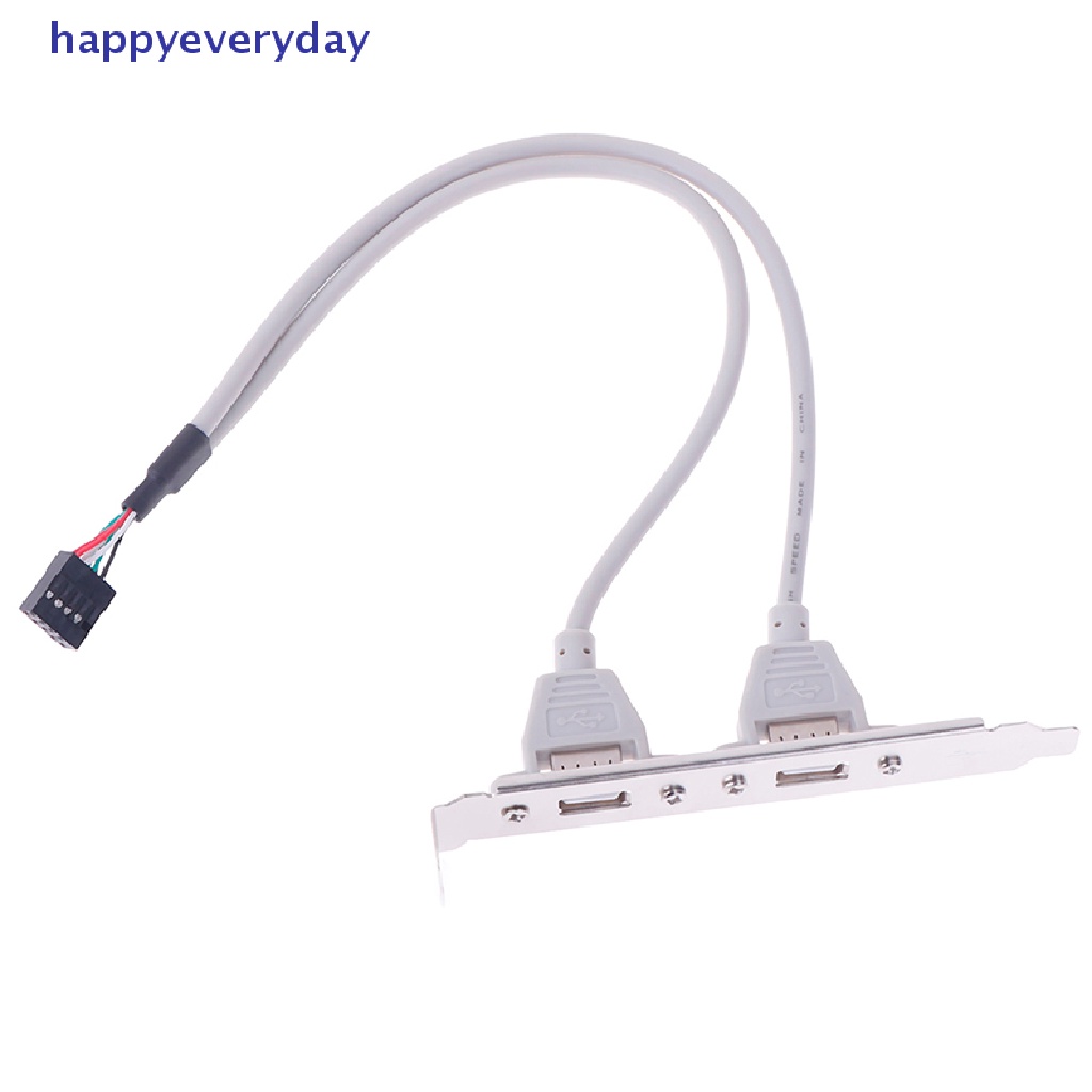 [happy] 1pc 2port USB2.0 Ekspanding Panel Belakang Ke Motherboard USB Header Adapter [ID]