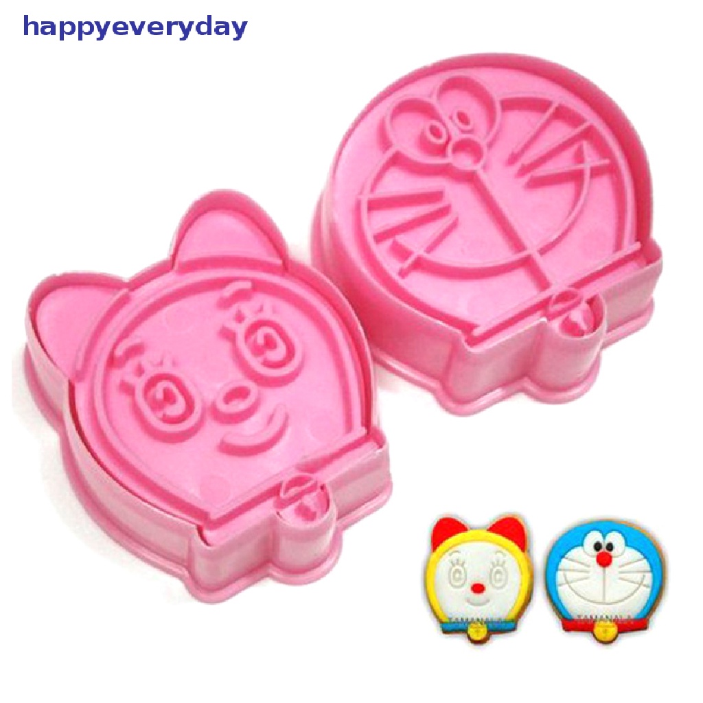 [happy] 2pcs/set Jingle Cats Dan Doraemon Cookies Cutter/Alat Perangko Plastik Food Grade [ID]