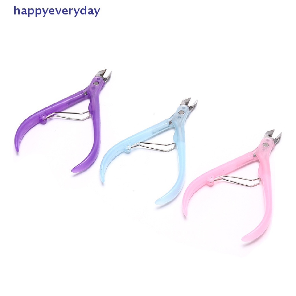 [happy] 1pc manicure Gunting stainless steel Gunting Kutikula Kuku Gagang Plastik [ID]