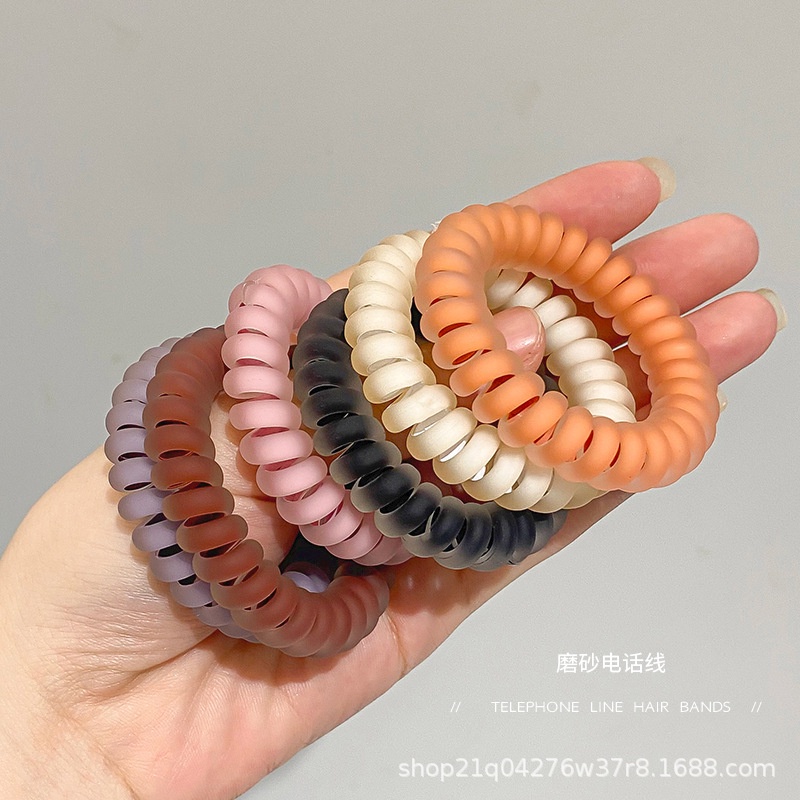 Warna Lingkaran Rambut Elastis Tinggi Karet Gelang Kepala Tali Korea Retro Perempuan Ikat Tali Rambut Dekorasi Kepala Head Rope