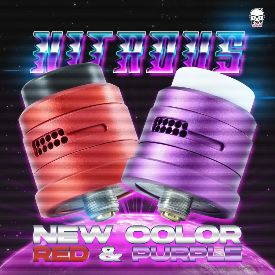 NITROUS RDA DUAL CAP ONLY DAMN VAPE 22MM AUTHENTIC RDA