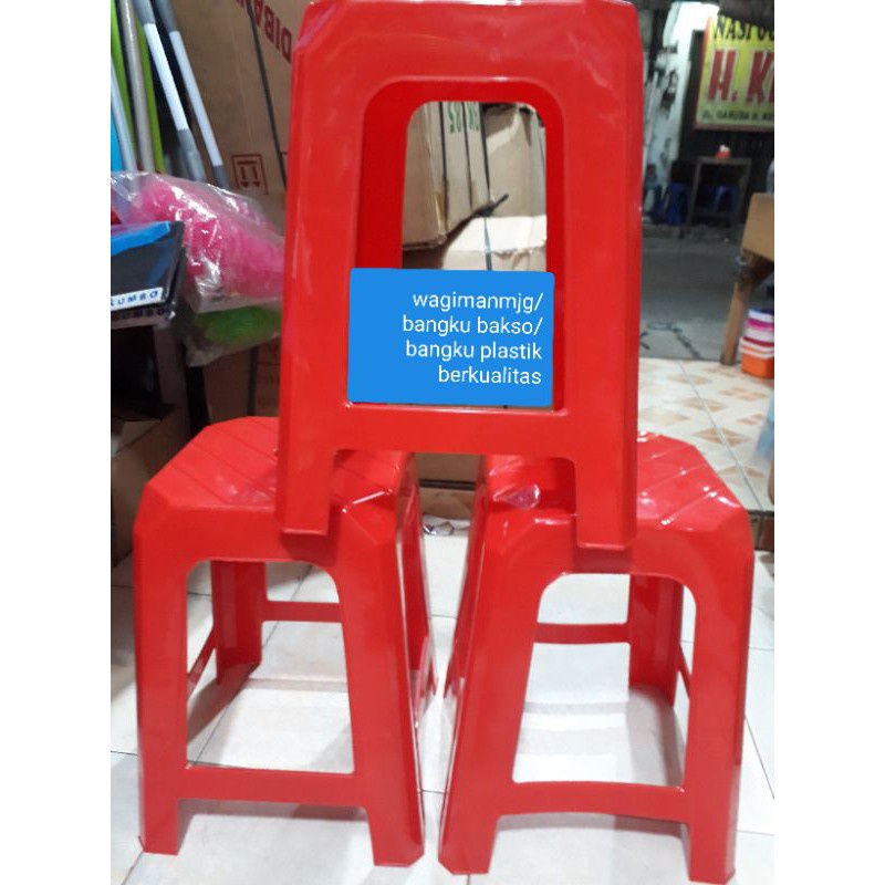 Bangku plastik/Kursi Plastik/ jongkok bee plast/Berkualitas/Merah