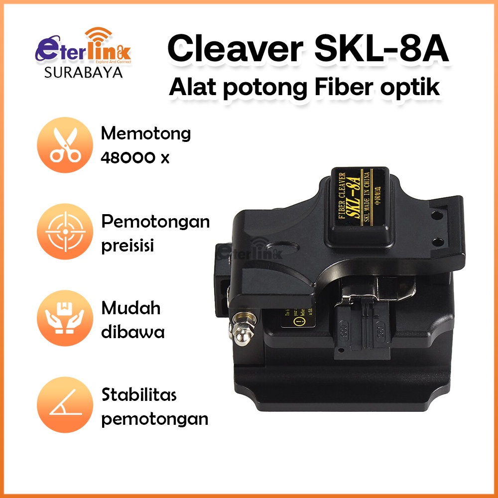 Fiber Cleaver SKL-8A Pemotong Core Kabel Fiber Optik