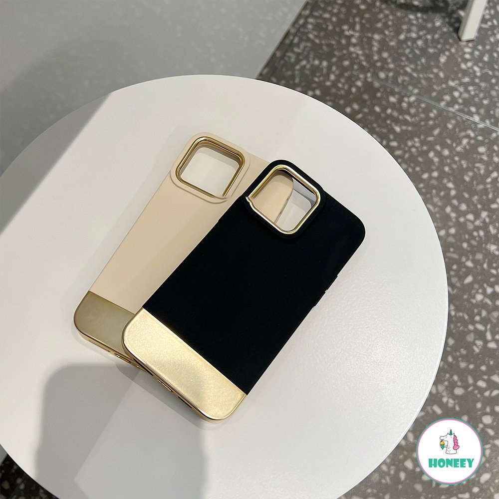 IPHONE Luxury Matte Glossy Metal Phone Case Kompatibel Untuk Iphone14 13 12 11 Pro Max Bagian Yang Dapat Dilepas Lembut TPU Ponsel Penutup Belakang