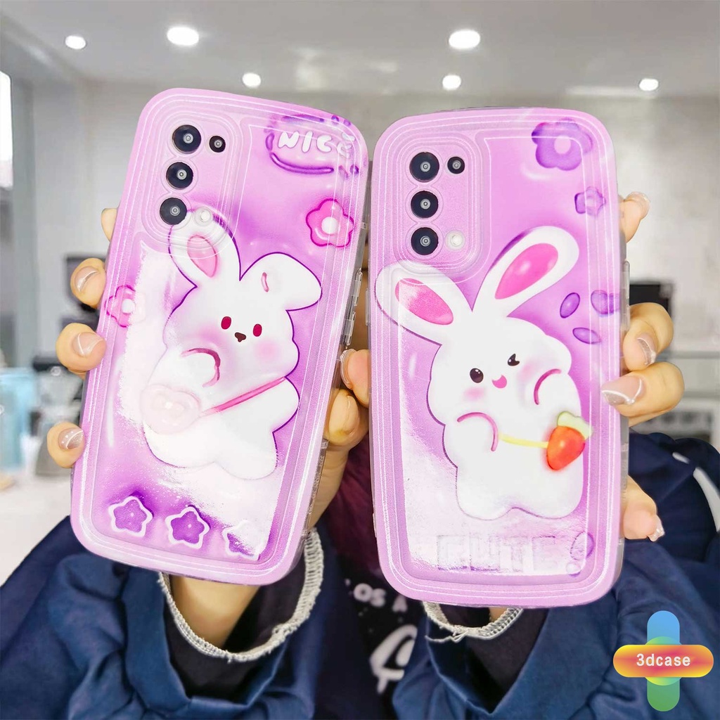 Case HP Realme C30 C30S C33 C21 C31 C35 C25 C11 2021 C21Y C15 C20 C3 C12 C2 C25S 10 5S 5 5i 9i C17 7i C1 C25Y C2 C3i 6i C20A  Narzo 20 10 10A 20A 30A 50A 50i Prime A7 A5S A15 A16 A17 A53 A53S A57 A77 Cartoon  Rabbit Soft Airbag Soap Case