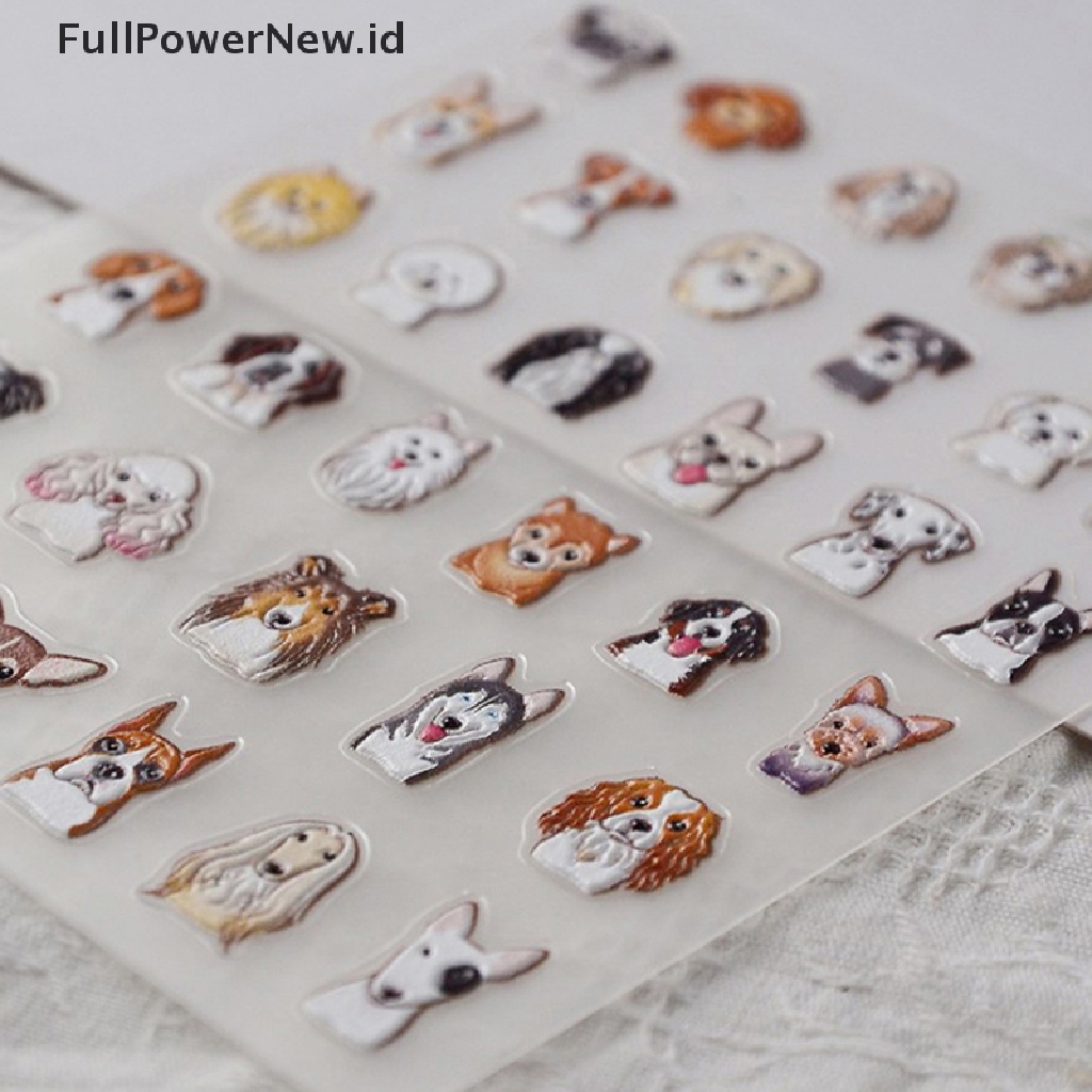 Power Decal Nail Art 5D Timbul, Stiker Kuku Anjing Puppy Untuk Pecinta Anjing &amp; Kucing ID