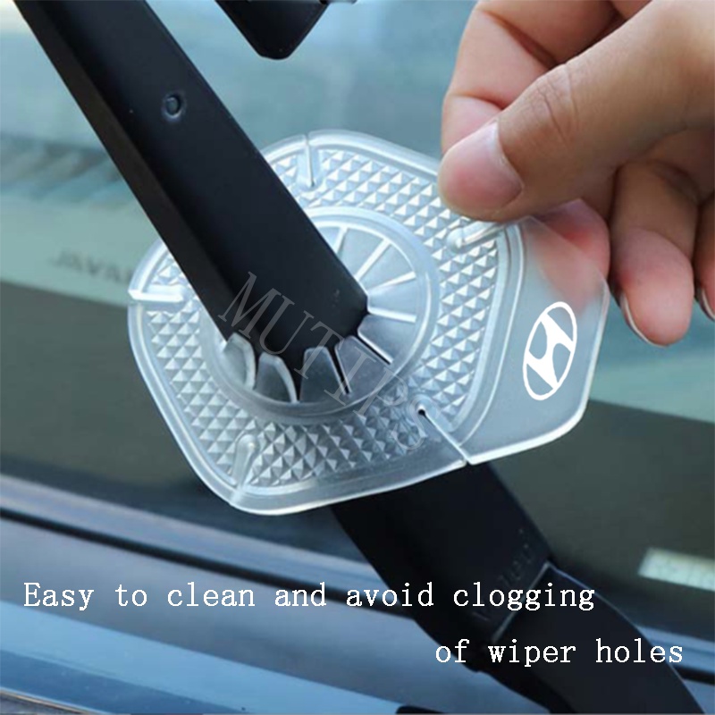 Hyundai Wiper Kaca Depan Mobil Silikon Penutup Pelindung Anti Debu Lengan Aksesoris Untuk Atoz i20 Trajet H1 i10 Kona Getz Aksen Santa Fe