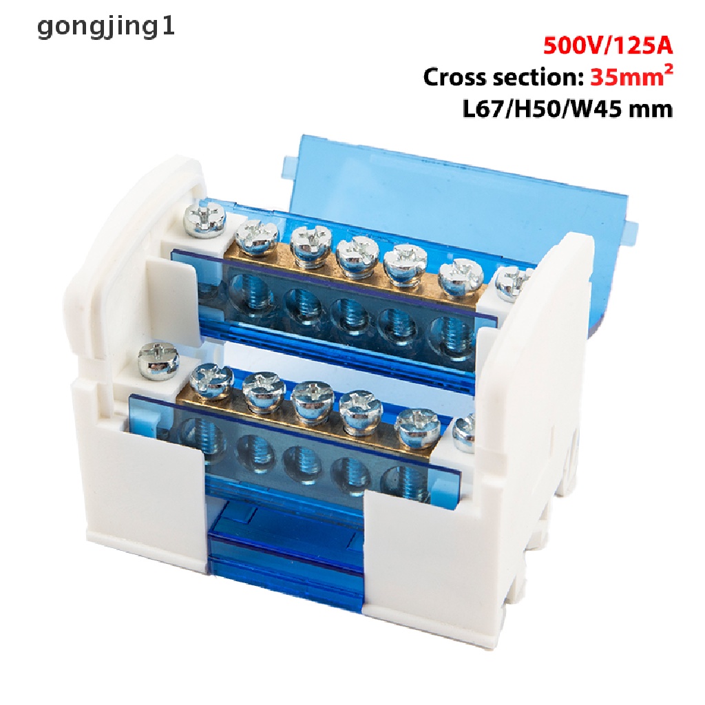 Ggg Din Rail Terminal Block WKH207 Kotak Distro Listrik Modular Blok Sambungan ID